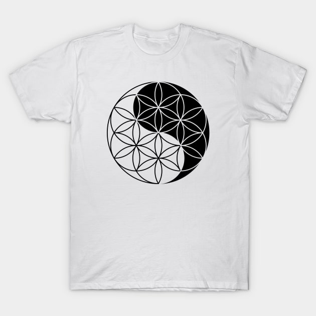 Yin Yang - Seed of Life T-Shirt by marieltoigo